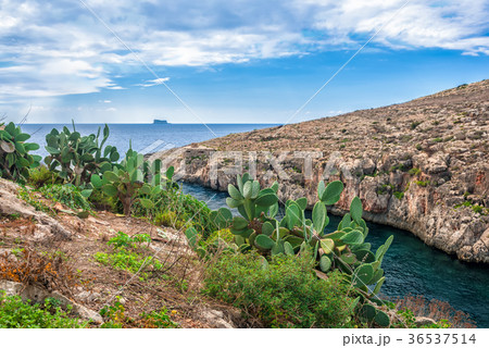 european view of blue lagoon with turquoise water european view of blue lagoon with turquoise water 36537514