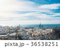 Aerial panoramic view of Almeria old town and 36538251