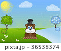 greeting card on Groundhog day 36538374