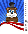 greeting card on Groundhog day 36538382