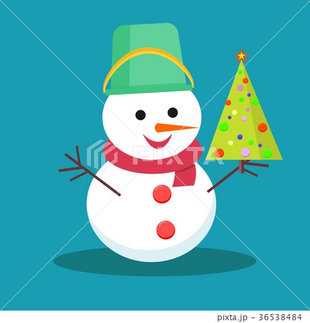 snowman and Christmas tree. snowman and Christmas tree. 36538484