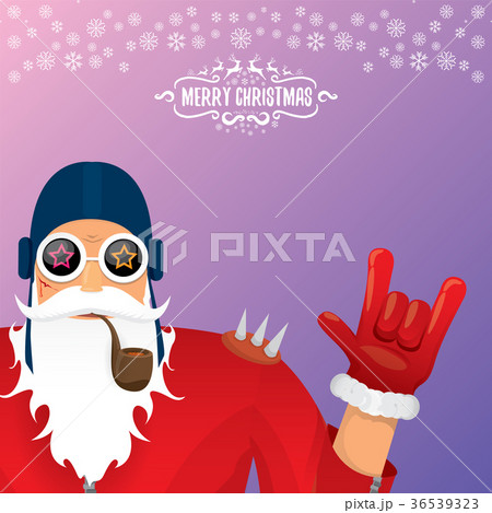 vector DJ rock n roll santa claus with smoking 36539323