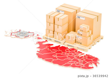 Shipping and Delivery from Malta concept 36539942