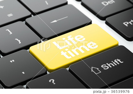 Timeline concept: Life Time on computer keyboard Timeline concept: Life Time on computer keyboard 36539976