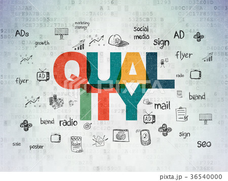 Marketing concept: Quality on Digital Data Paper Marketing concept: Quality on Digital Data Paper 36540000