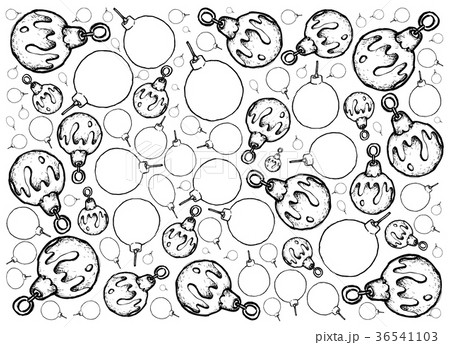 Hand Drawn Lovely Christmas Ornaments Background 36541103