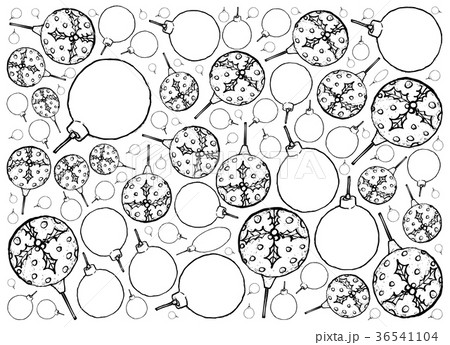 Hand Drawn Lovely Christmas Ornaments Background 36541104