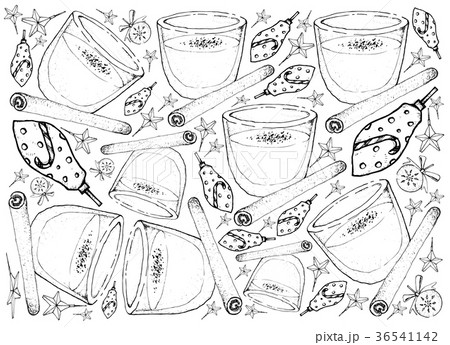 Traditional Christmas Drink Eggnog Background Traditional Christmas Drink Eggnog Background 36541142