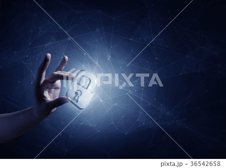 Digital safety blue concept 36542658