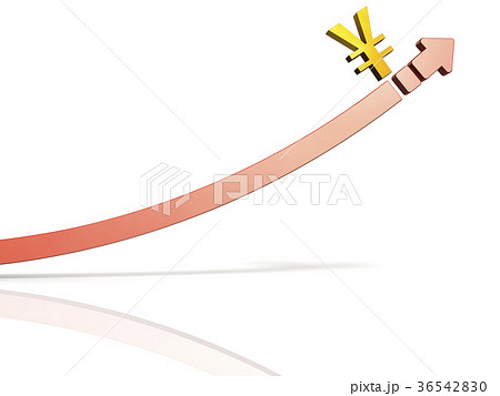 好景気への期待感を表すアブストラクト3DCGイラスト 好景気への期待感を表すアブストラクト3DCGイラスト 36542830