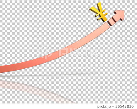 好景気への期待感を表すアブストラクト3DCGイラスト 好景気への期待感を表すアブストラクト3DCGイラスト 36542830