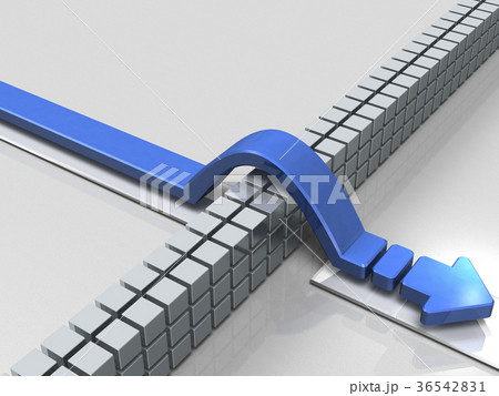 障害物を乗越えるコンセプトイメージ 障害物を乗越えるコンセプトイメージ 36542831