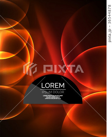 Neon glowing glass transparent circles, background Neon glowing glass transparent circles, background 36544878