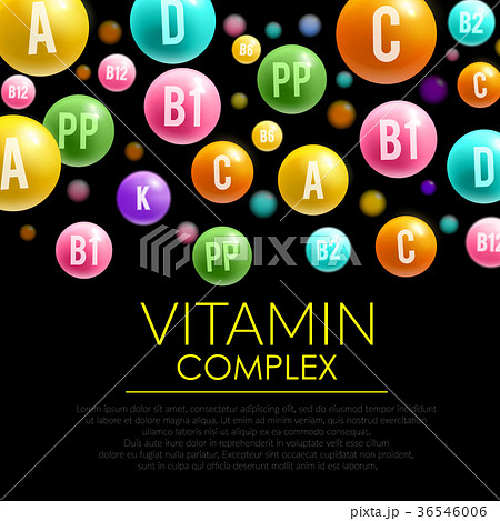 Vitamin pill 3d poster for health care design 36546006