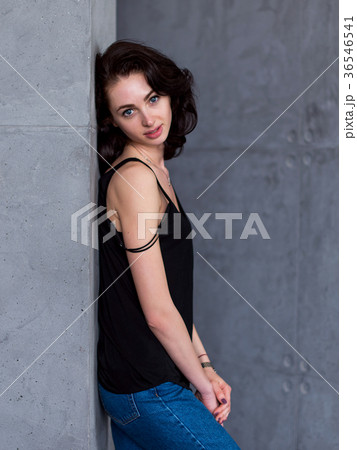 Pretty young Caucasian model with blue eyes and 36546541