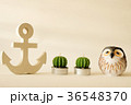 wooden anchor in vintage with owl and candle 36548370