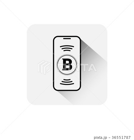 Bitcoin Sign On Smart Phone Screen Icon Digital Bitcoin Sign On Smart Phone Screen Icon Digital 36551787