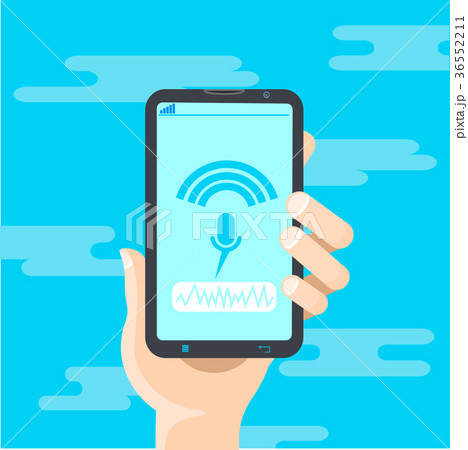 Hand Hold Cell Smart Phone Recording Voice Modern Hand Hold Cell Smart Phone Recording Voice Modern 36552211