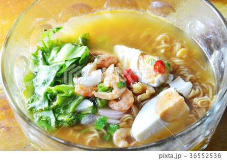 spicy boiled instant noodle topping salty egg spicy boiled instant noodle topping salty egg 36552536