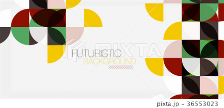 Geometric triangle and circle shape, wide abstract 36553023