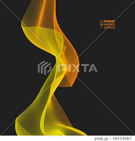 Abstract digital landscape with flowing particles Abstract digital landscape with flowing particles 36553067