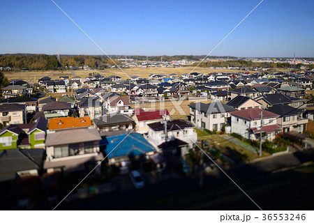 家並み ミニチュア風 住宅街 家並み ミニチュア風 住宅街 36553246