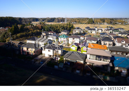 家並み ミニチュア風 住宅街 家並み ミニチュア風 住宅街 36553247