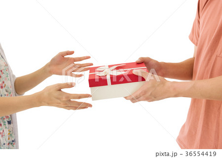 Man give sSurprise gift to his woman Man give sSurprise gift to his woman 36554419