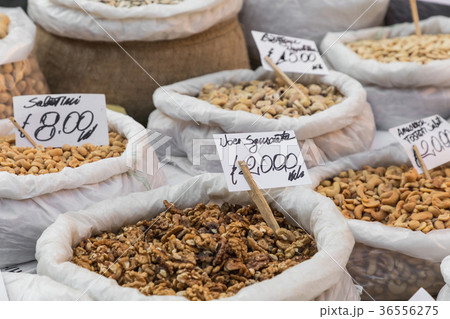 Many different colorful spices, nuts, dried fruits 36556275