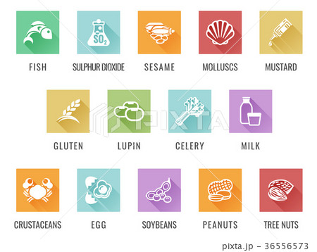Allergen Icon Set 36556573