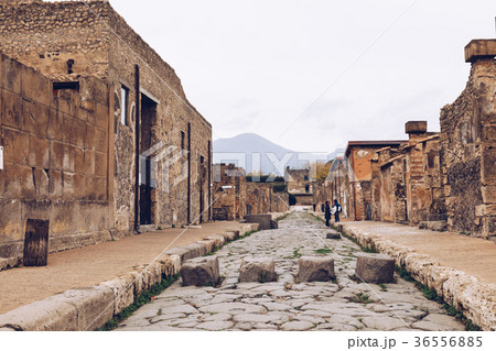 The famous antique site of Pompeii, near Naples. 36556885