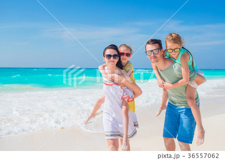 Young family on vacation have a lot of fun 36557062