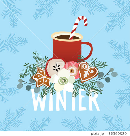 Christmas greeting card, winter invitation with 36560320