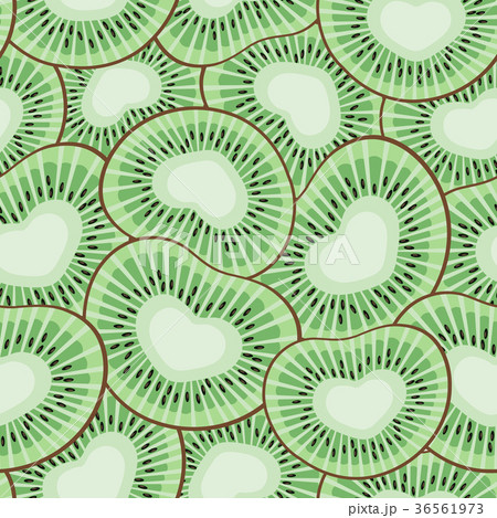 Seamless pattern with kiwifruit heart shape Seamless pattern with kiwifruit heart shape 36561973