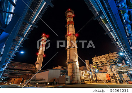 power station at night net gas production 36562051