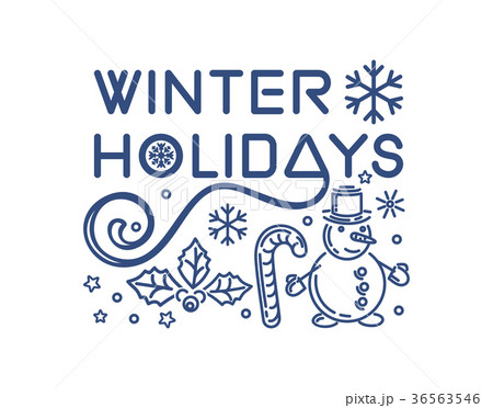 Winter line icons set for winter holidays Winter line icons set for winter holidays 36563546
