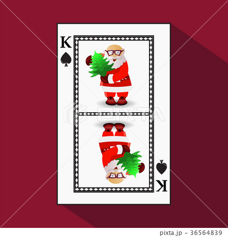card New Year's poker. vector illustration. 36564839