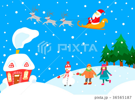 Christmas landscape card Christmas landscape card 36565187