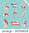 Christmas stickers-bunny 36568638