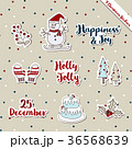 Christmas stickers-snowman 36568639