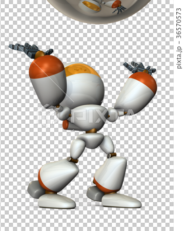 受け取り姿勢のキュートなロボット 36570573