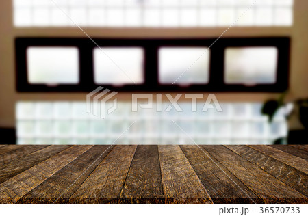 Empty wooden table and room interior decoration background, prod Empty wooden table and room interior decoration background, prod 36570733