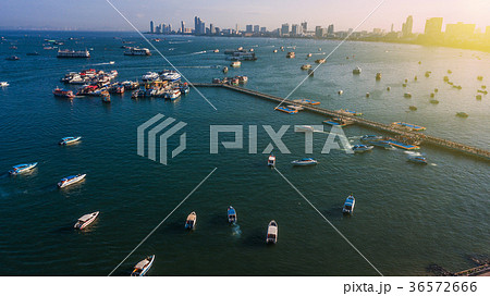 Aerial view of  Tour port in Pattaya , Thailand 36572666