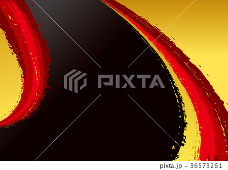 ブラシライン　和風の背景素材 36573261