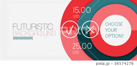 Colorful geometric circle modern abstract 36574276