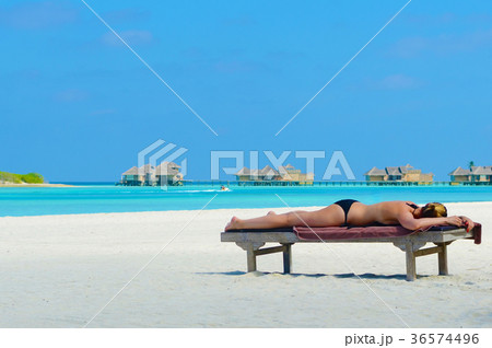 tropical beach Maldives tropical beach Maldives 36574496