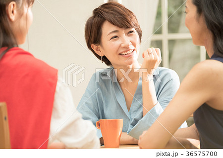 ダイニングで話す女性たち ダイニングで話す女性たち 36575700