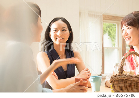 ダイニングで話す女性たち ダイニングで話す女性たち 36575786