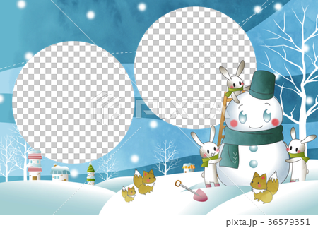 雪人和動物 36579351