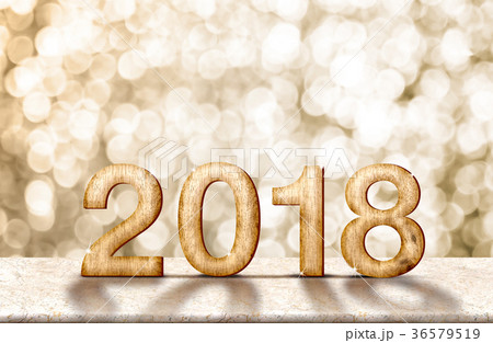 Happy new year 2018 wood numberon marble table Happy new year 2018 wood numberon marble table 36579519
